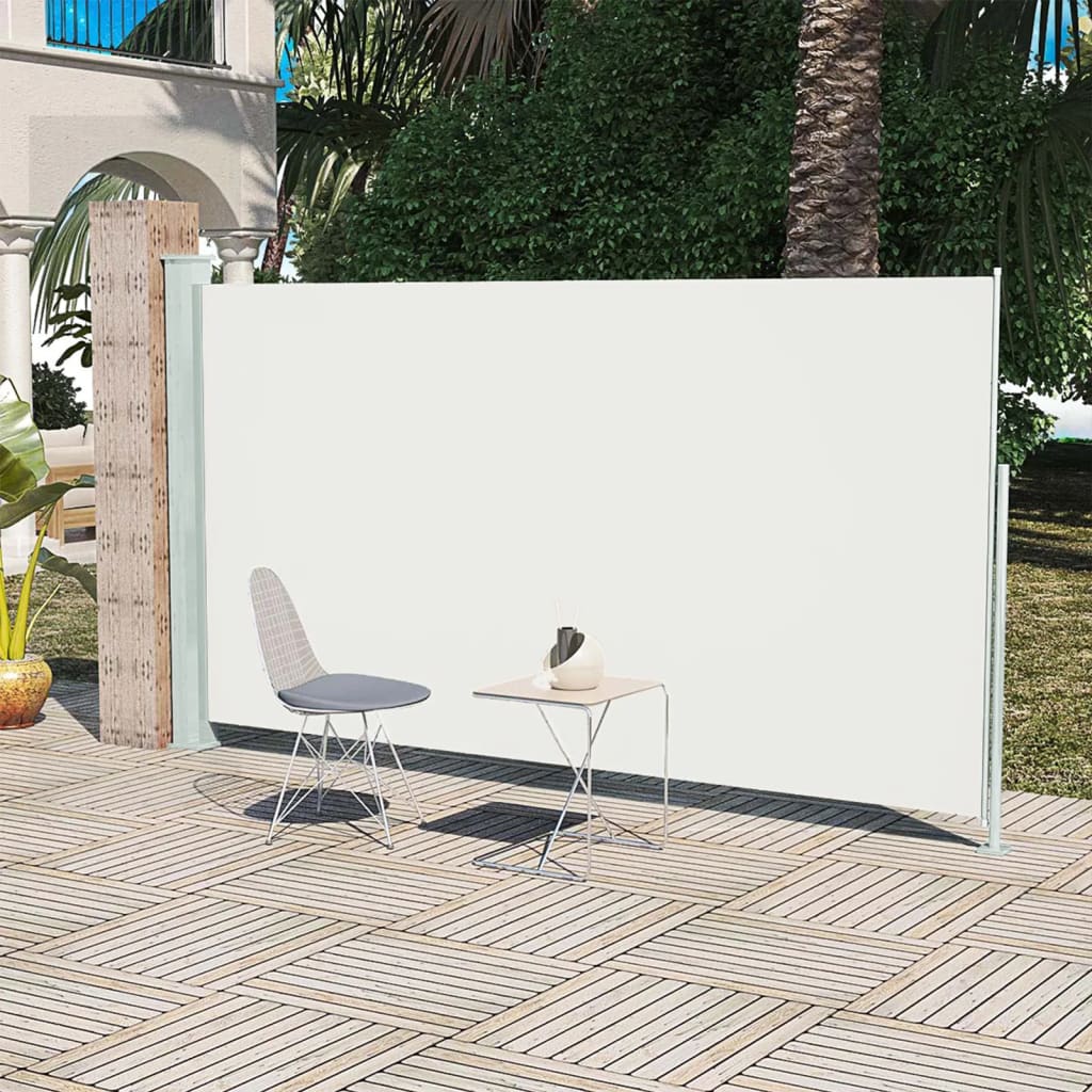 Auvent latéral de patio 160x300 cm Couleur crème