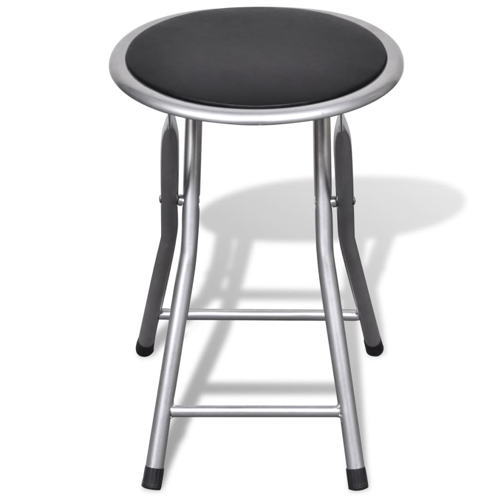 Tabourets de bar pliables lot de 4 similicuir
