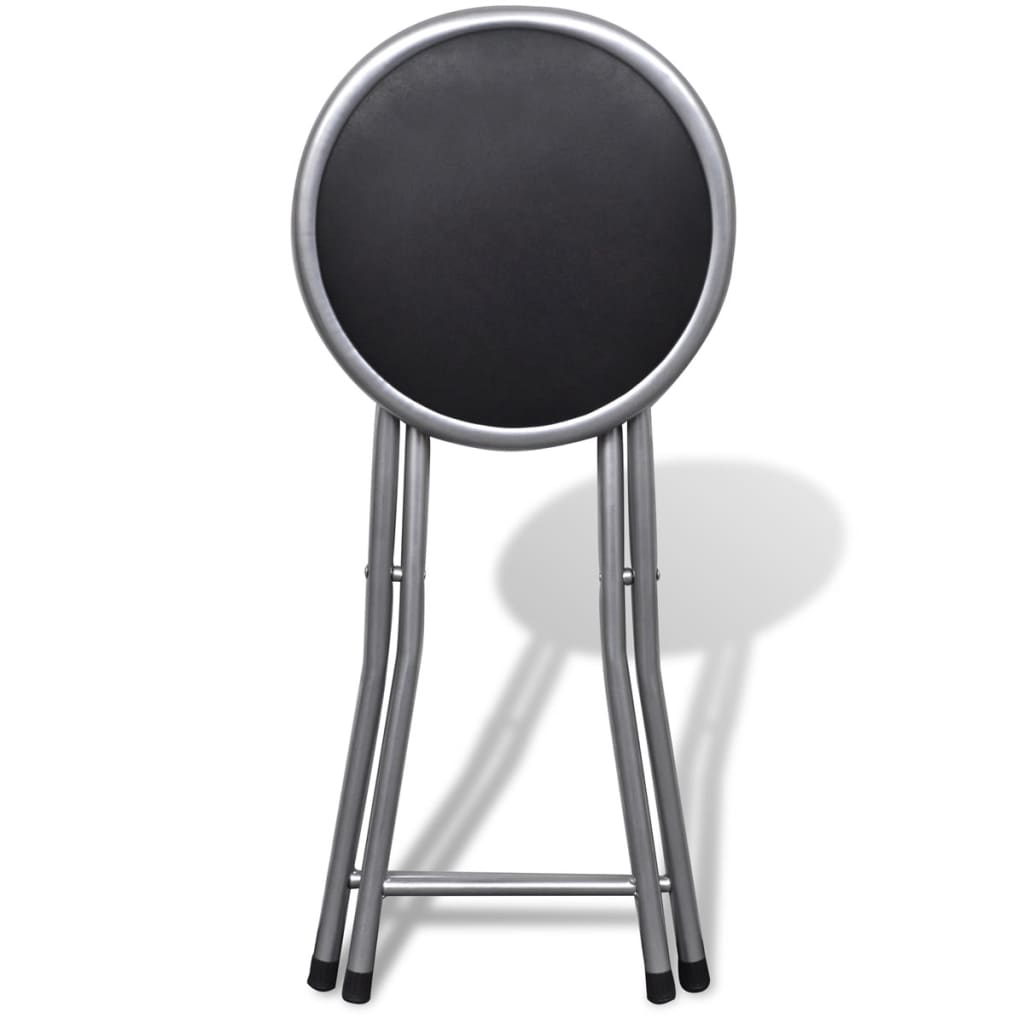 Tabourets de bar pliables lot de 4 similicuir