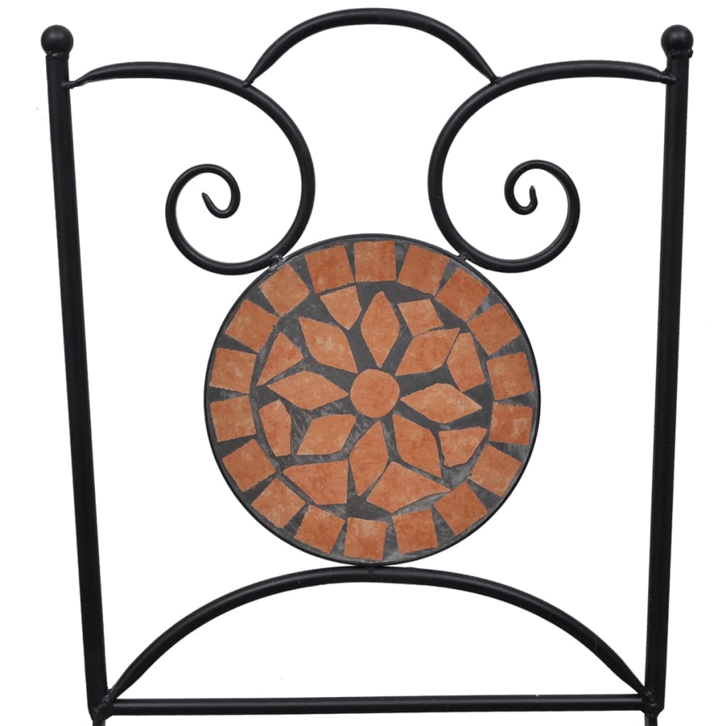 Mobilier de bistro 3 pcs Carreaux céramiques Terre cuite