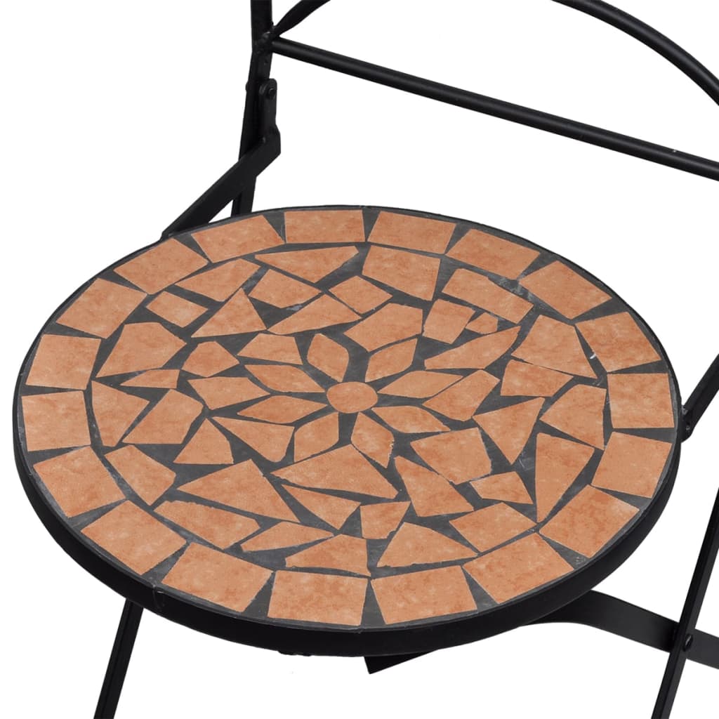 Mobilier de bistro 3 pcs Carreaux céramiques Terre cuite