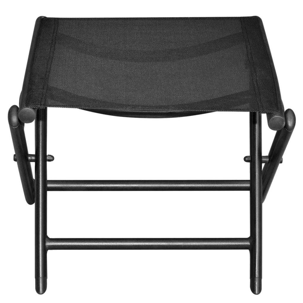 Repose-pied pliable Noir Aluminium
