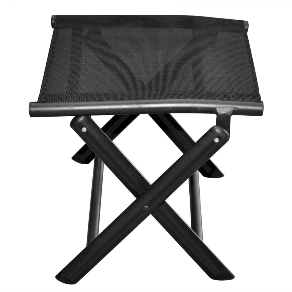 Repose-pied pliable Noir Aluminium
