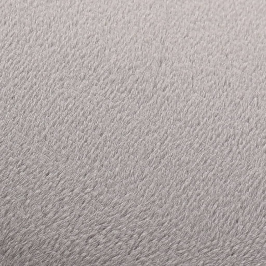 Tabouret Gris clair et doré Velours