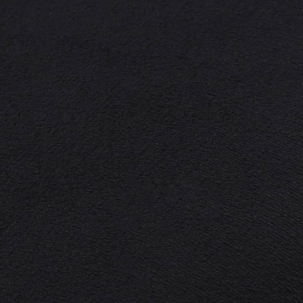 Tabouret Noir et doré Velours