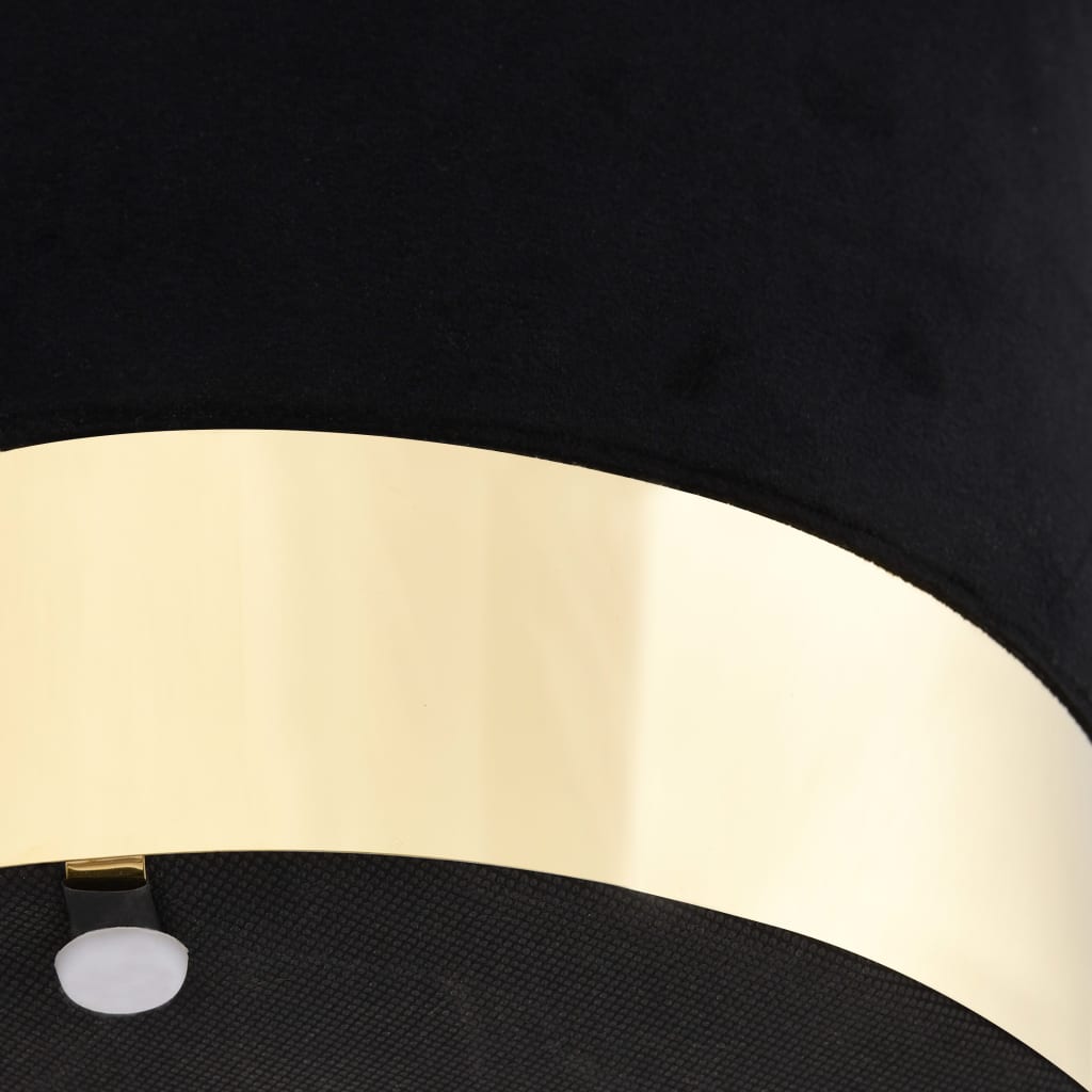 Tabouret Noir et doré Velours