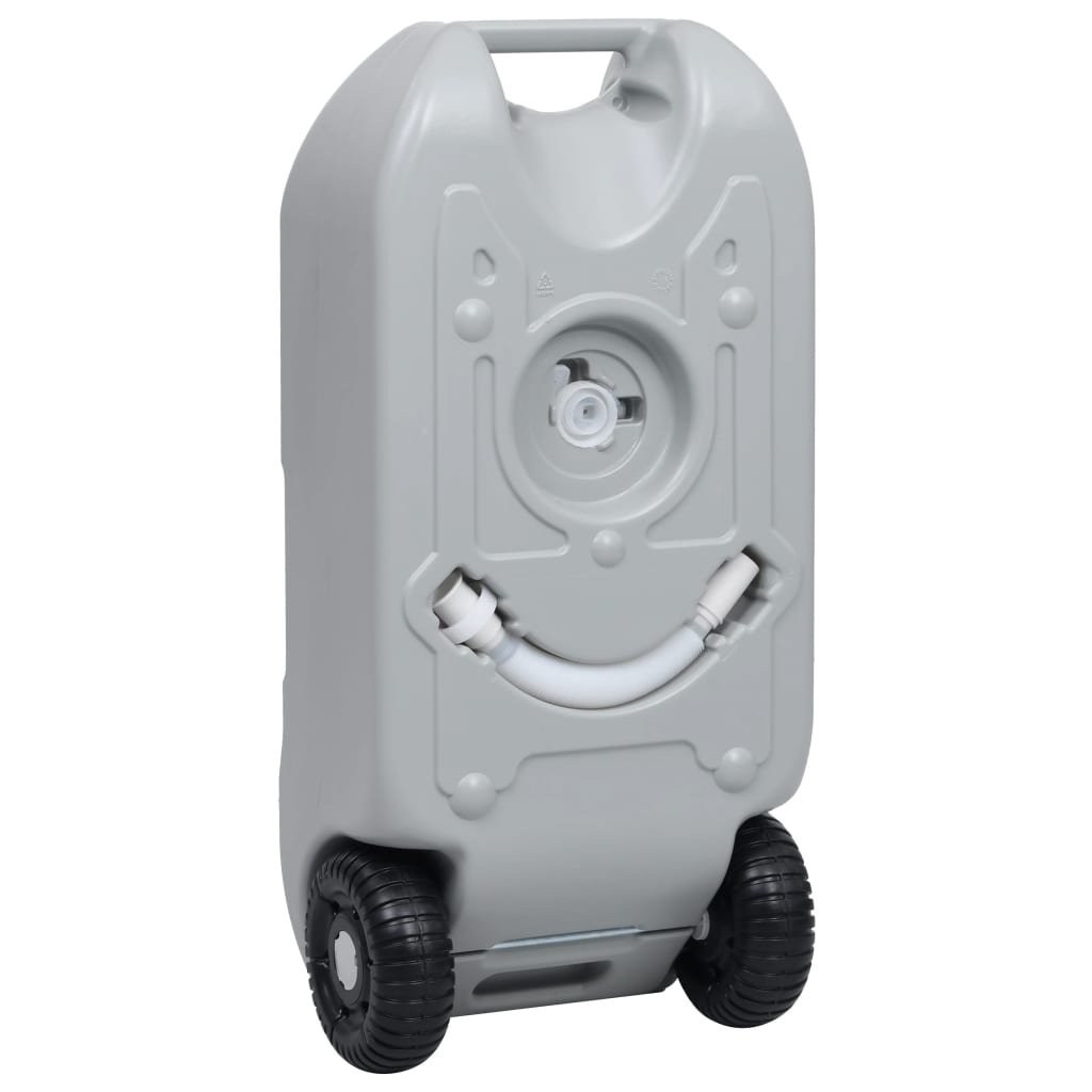 Réservoir d'eau sur roues pour camping 40 L Gris