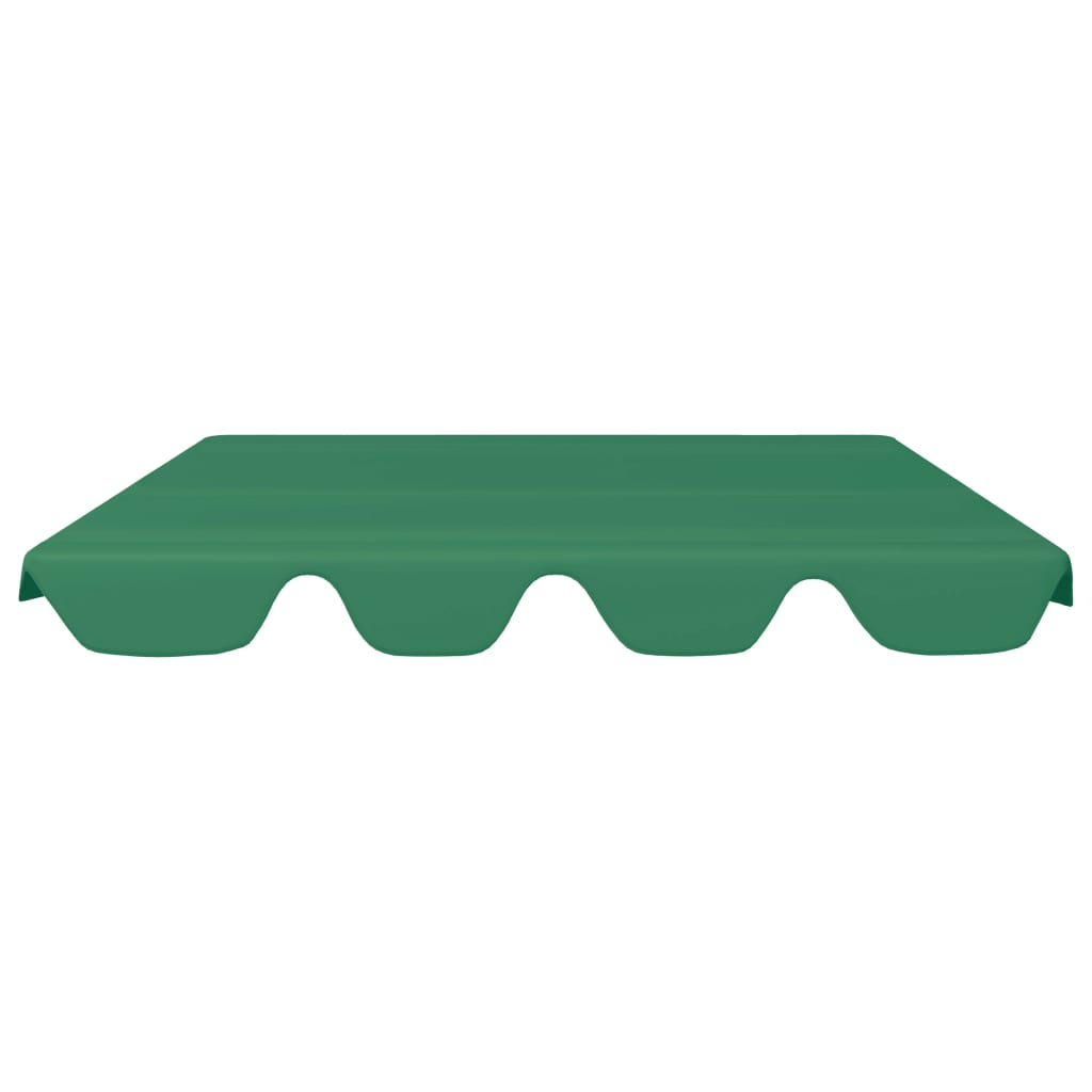 Toit de rechange de balançoire vert 150/130x105/70 cm