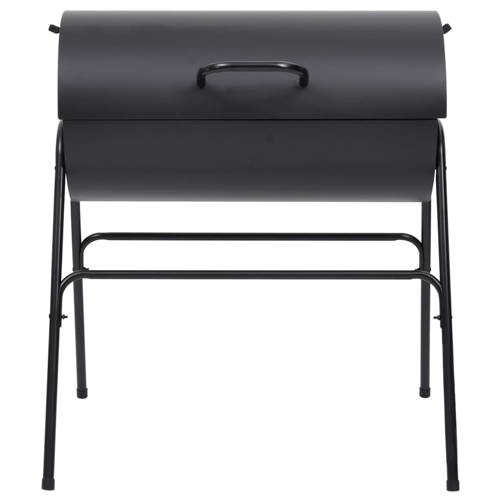 Gril à baril avec 2 grilles de cuisson Noir 80x95x90 cm Acier