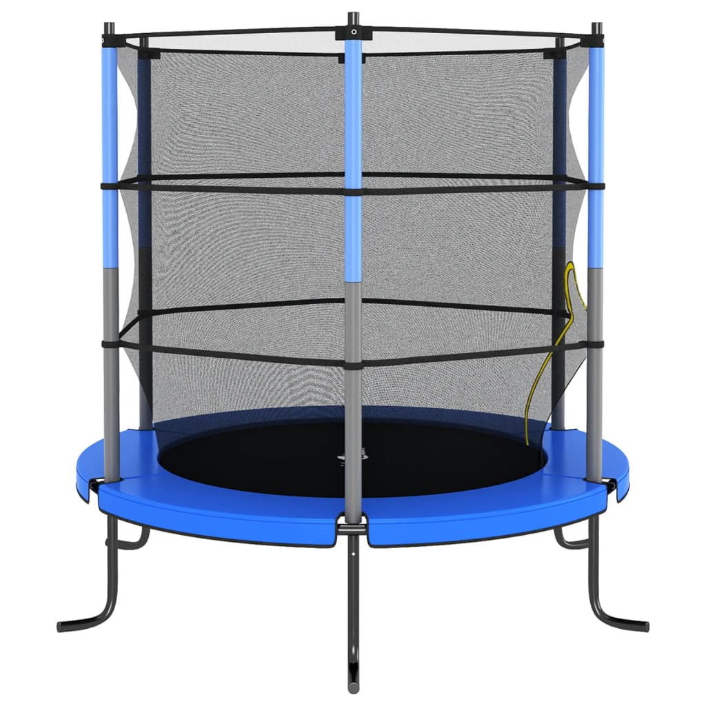 Trampoline avec filet de sécurité Rond 140x160 cm Bleu