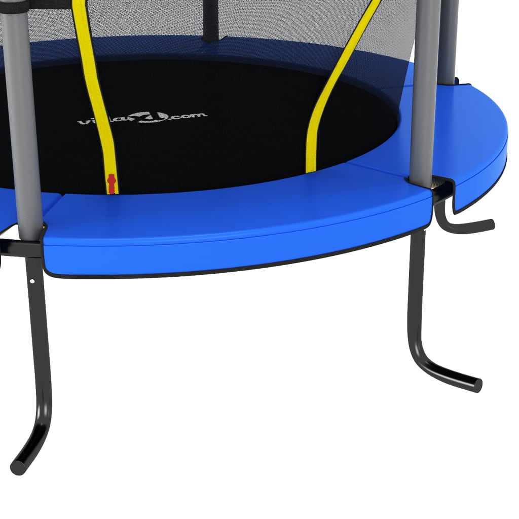 Trampoline avec filet de sécurité Rond 140x160 cm Bleu