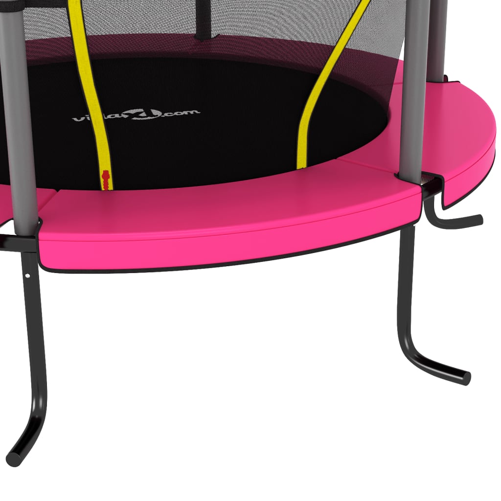 Trampoline avec filet de sécurité Rond 140x160 cm Rose