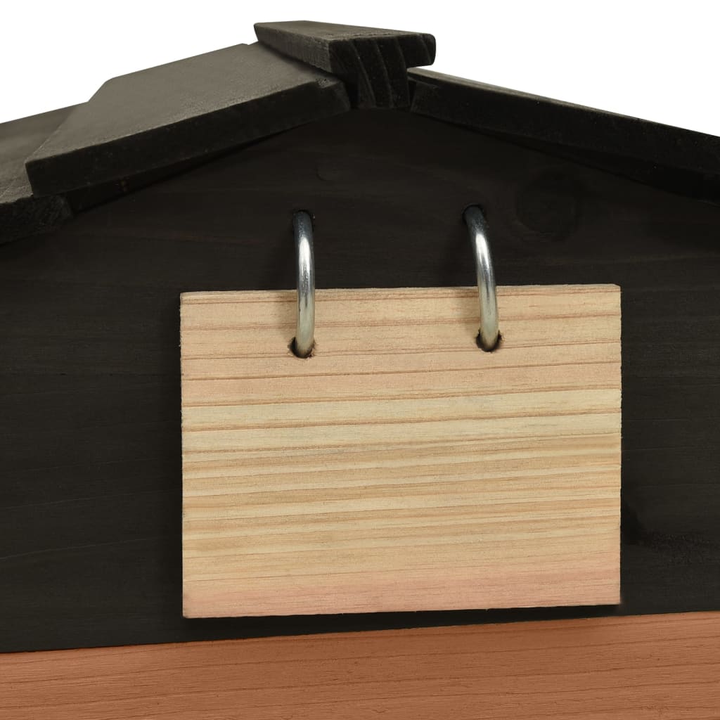 Garage de tondeuse à gazon Noir et marron 78x74x54cm Sapin