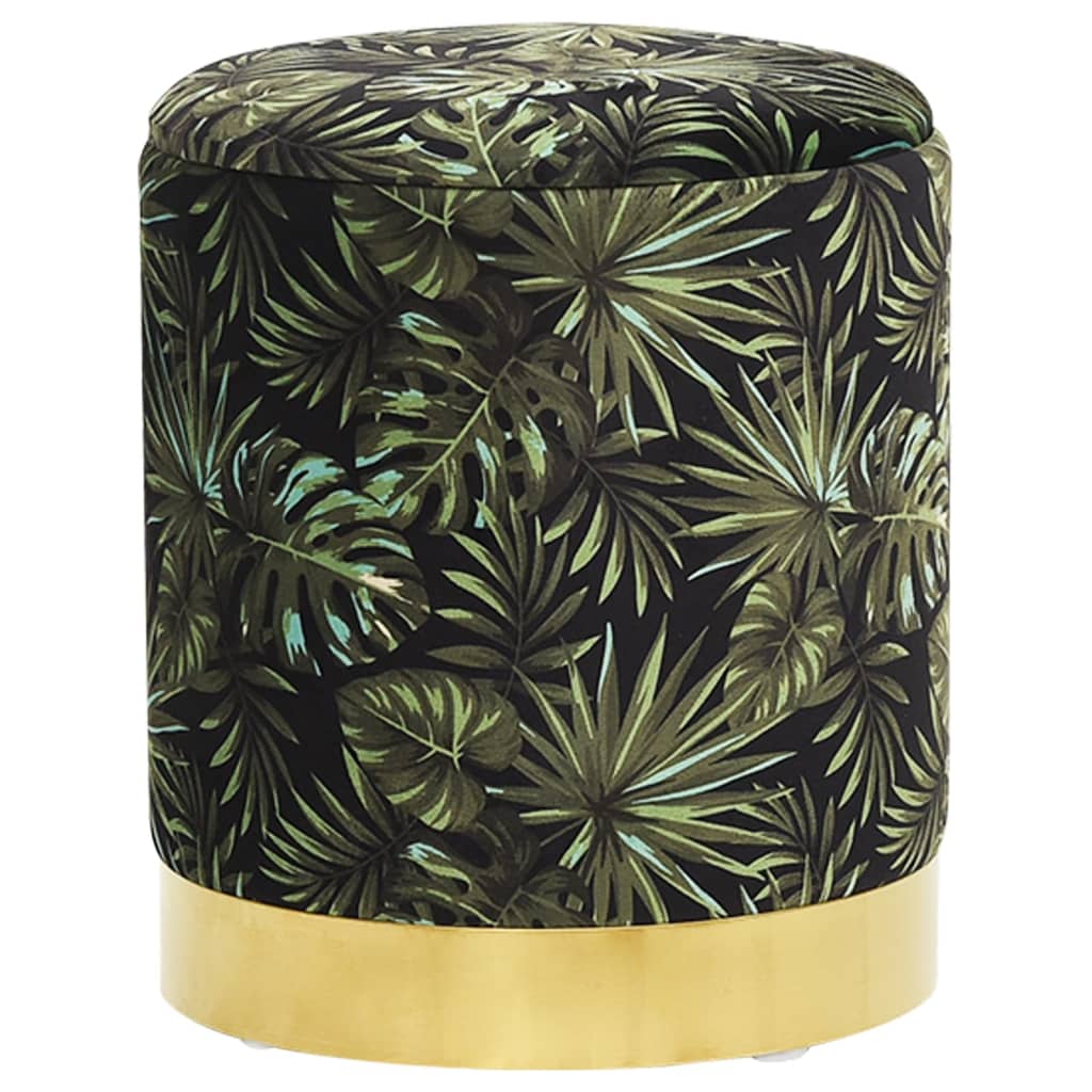 Tabouret de rangement rond Multicolore Tissu