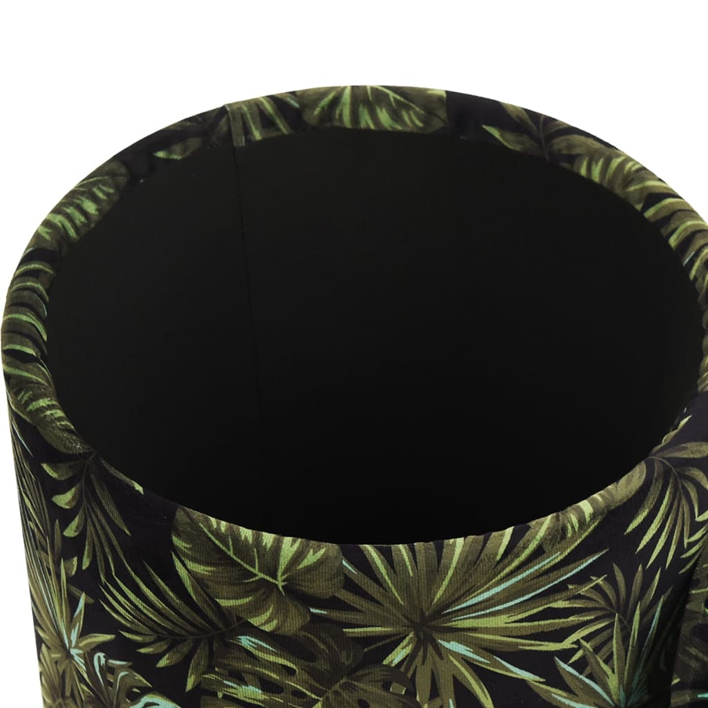 Tabouret de rangement rond Multicolore Tissu