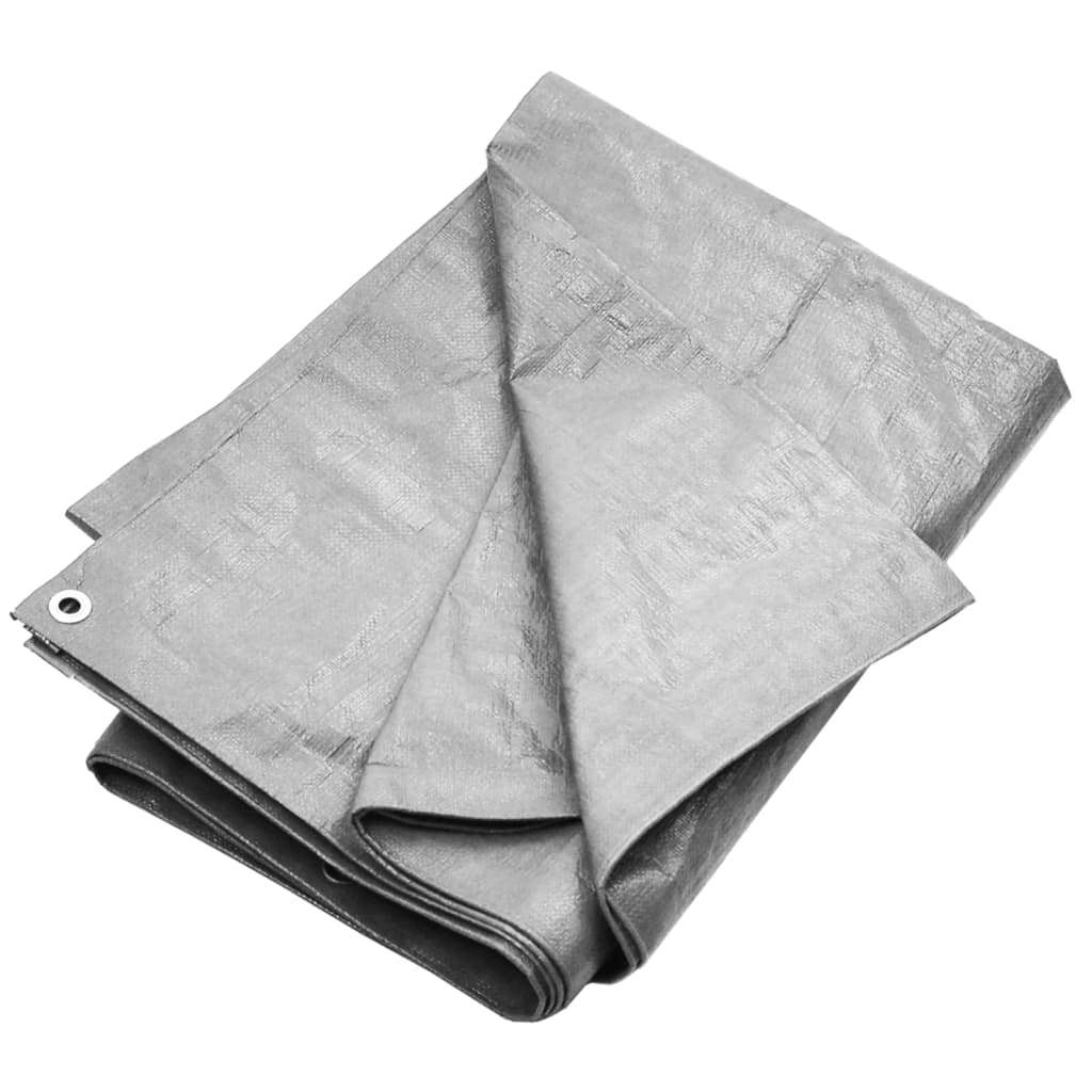 Bâche 180 g/m² 8x8 m Gris PEHD