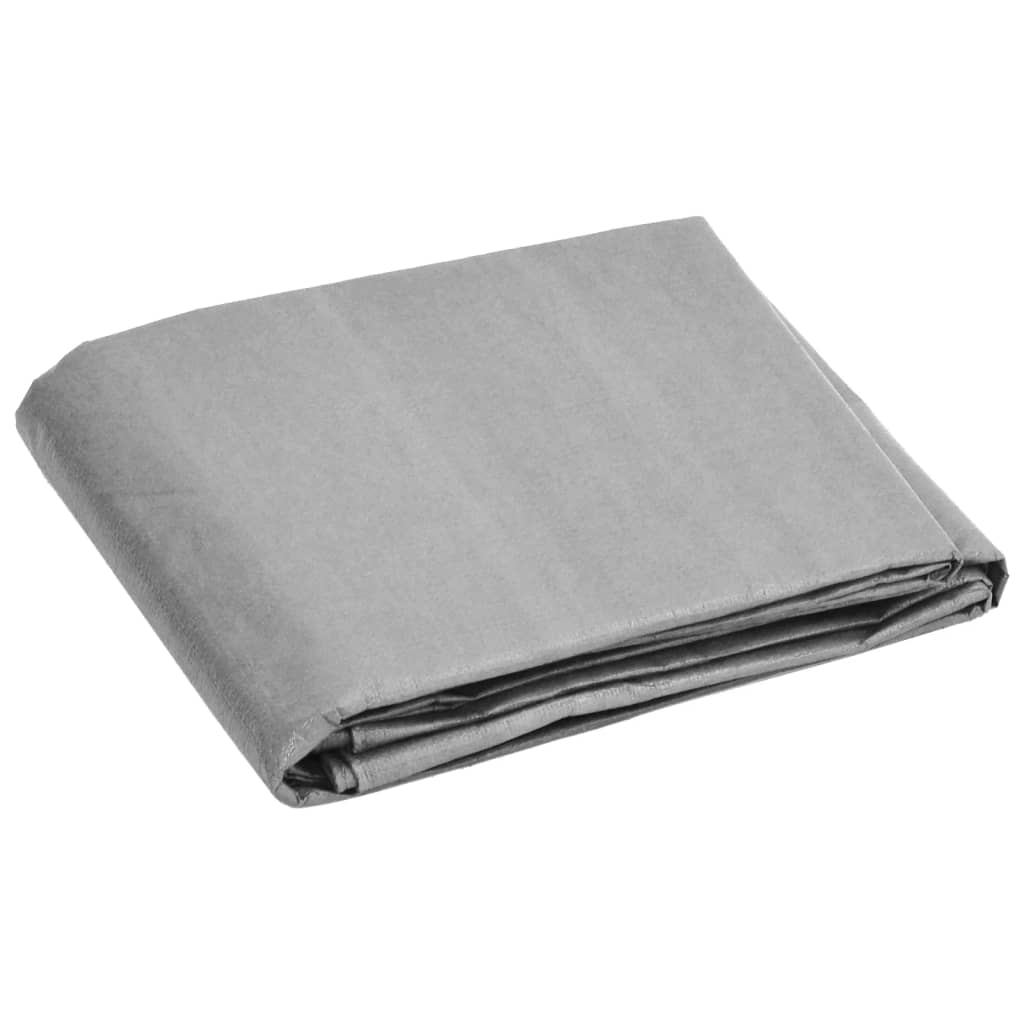Bâche 180 g/m² 8x8 m Gris PEHD
