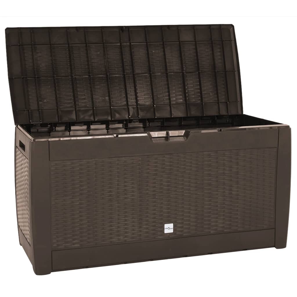 Boîte de stockage de jardin Marron 119x48x60 cm Polypropylène