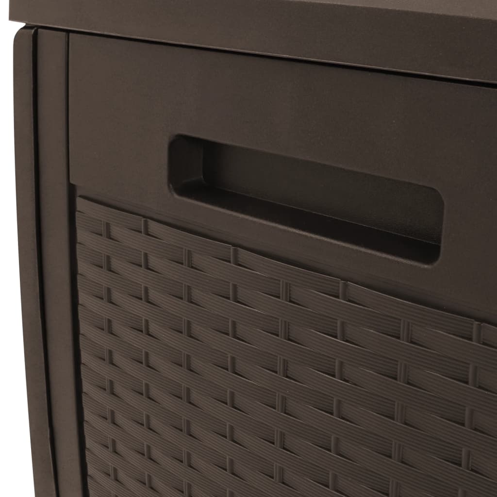 Boîte de stockage de jardin Marron 119x48x60 cm Polypropylène