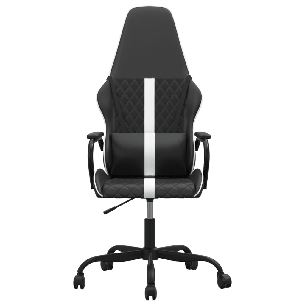 Chaise de jeu de massage Blanc et noir Similicuir