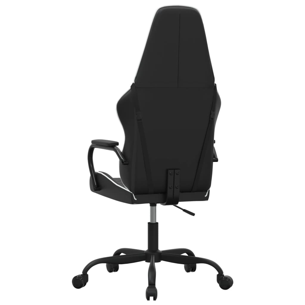 Chaise de jeu de massage Blanc et noir Similicuir