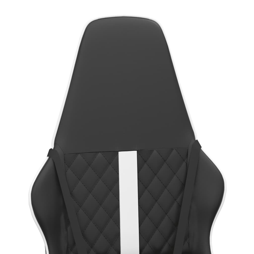 Chaise de jeu de massage Blanc et noir Similicuir