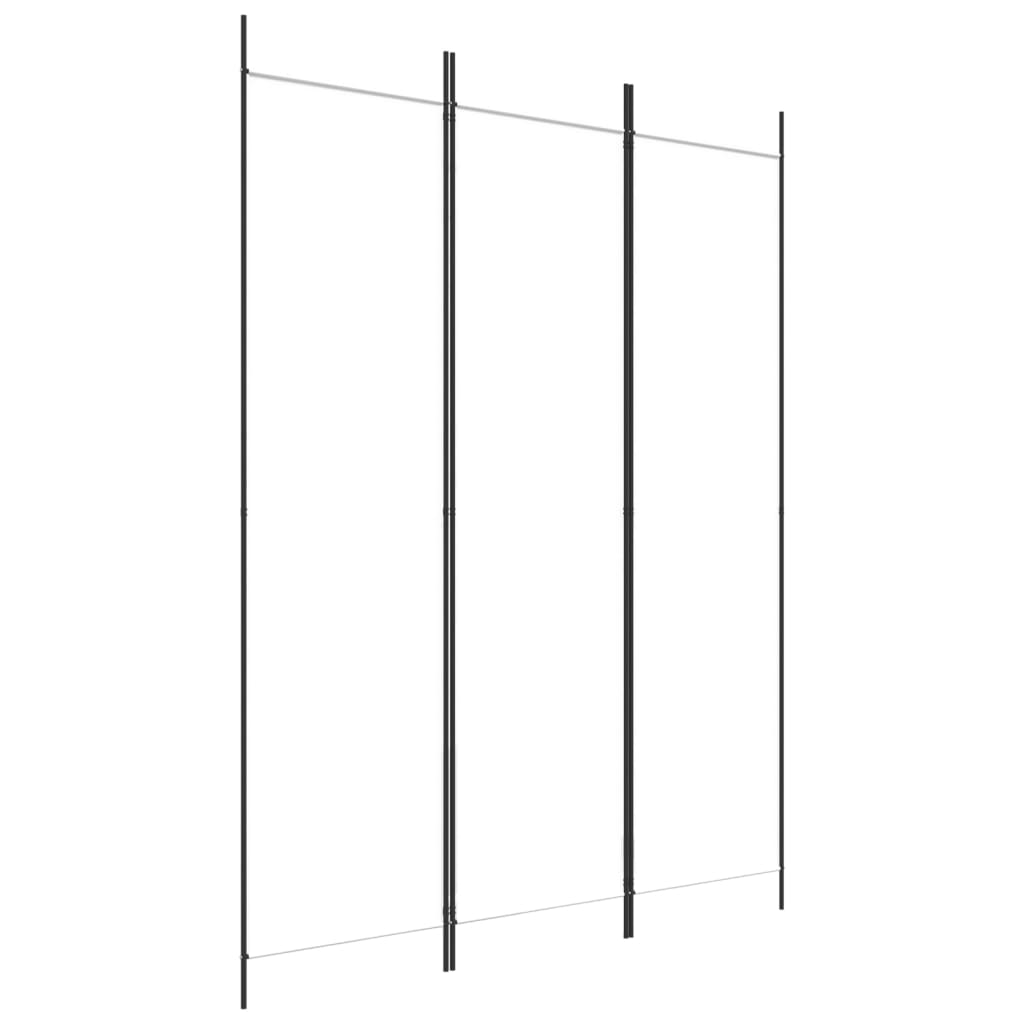 Cloison de séparation 3 panneaux Blanc 150x200 cm Tissu