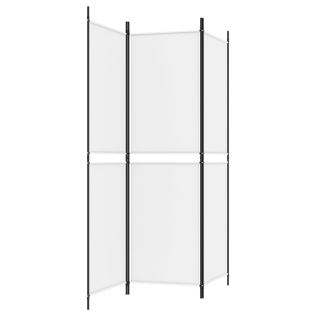 Cloison de séparation 3 panneaux Blanc 150x180 cm Tissu