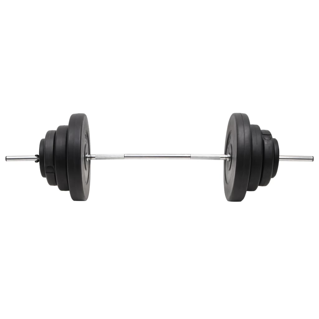 Barre d'haltères avec plaques 60 kg