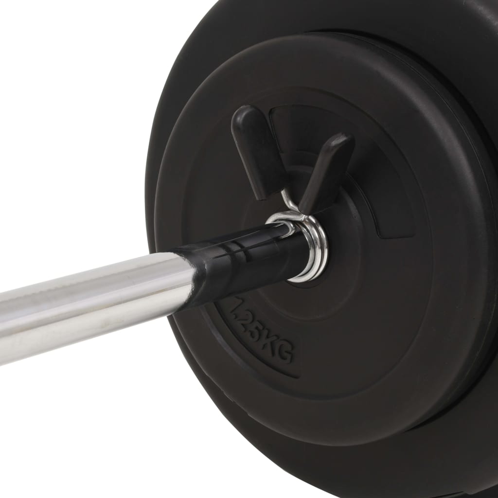 Barre d'haltères avec plaques 60 kg