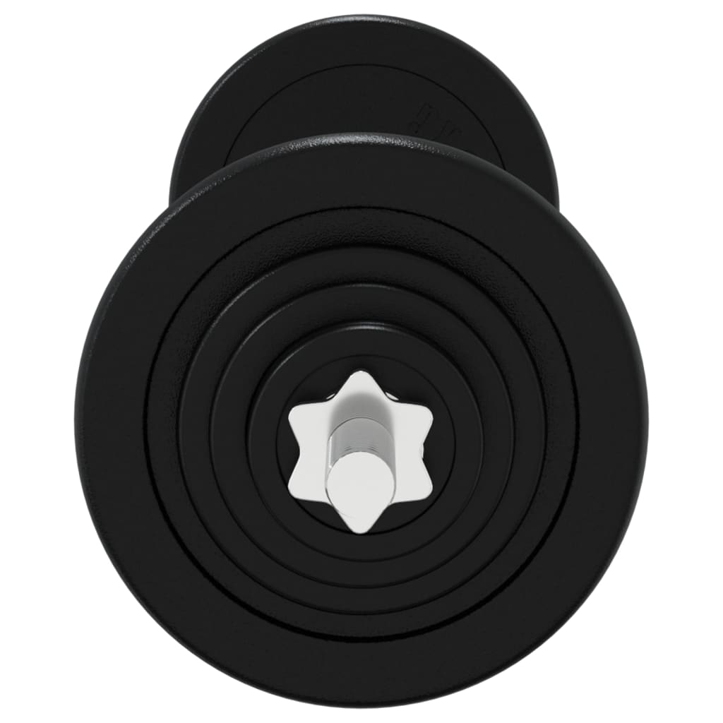 Barre d'haltères avec plaques 60 kg fonte