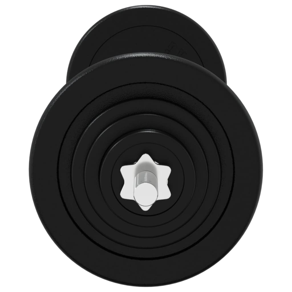 Barre d'haltères avec plaques 90 kg fonte et acier chromé