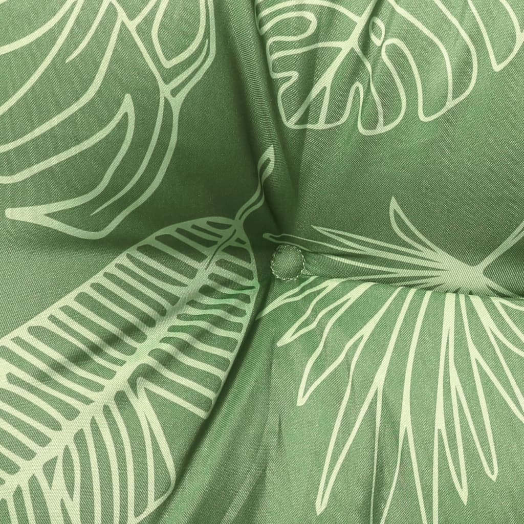 Coussins de banc de jardin lot de 2 motif de feuilles tissu