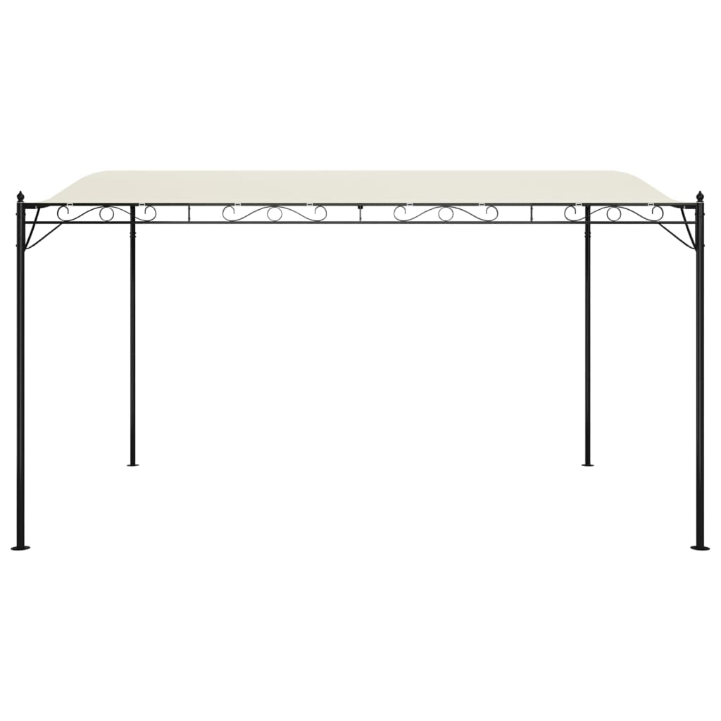 Auvent crème 4x3 m 180 g/m² tissu et acier