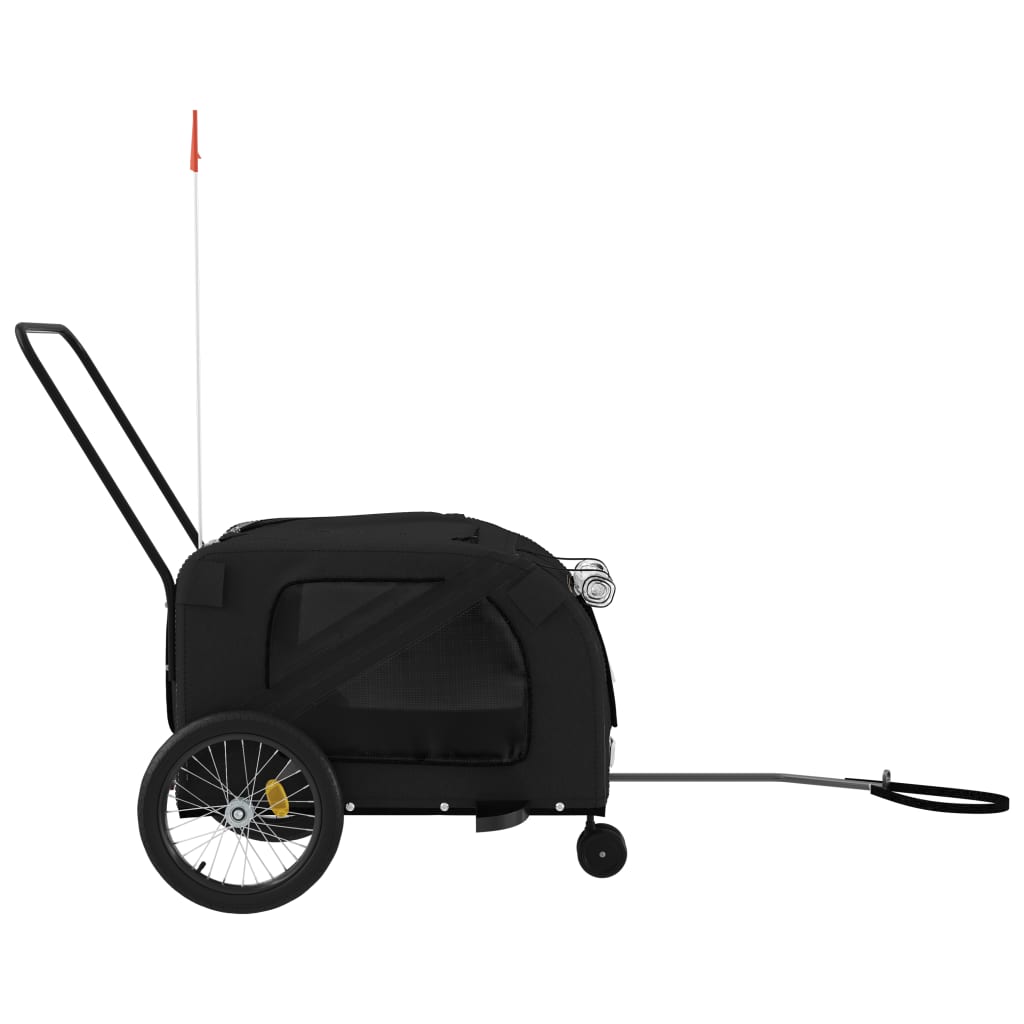 Remorque de vélo pour animaux de compagnie noir