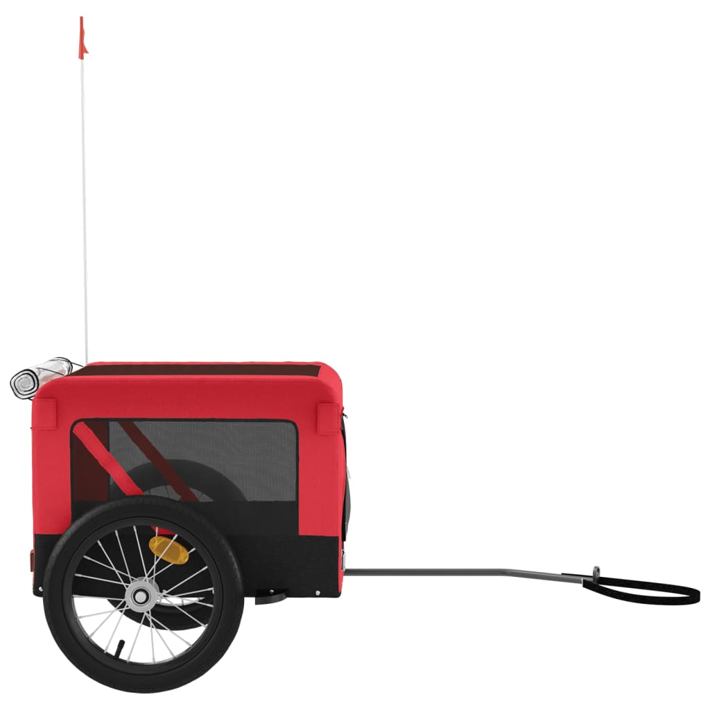 Remorque de vélo pour animaux de compagnie rouge et noir
