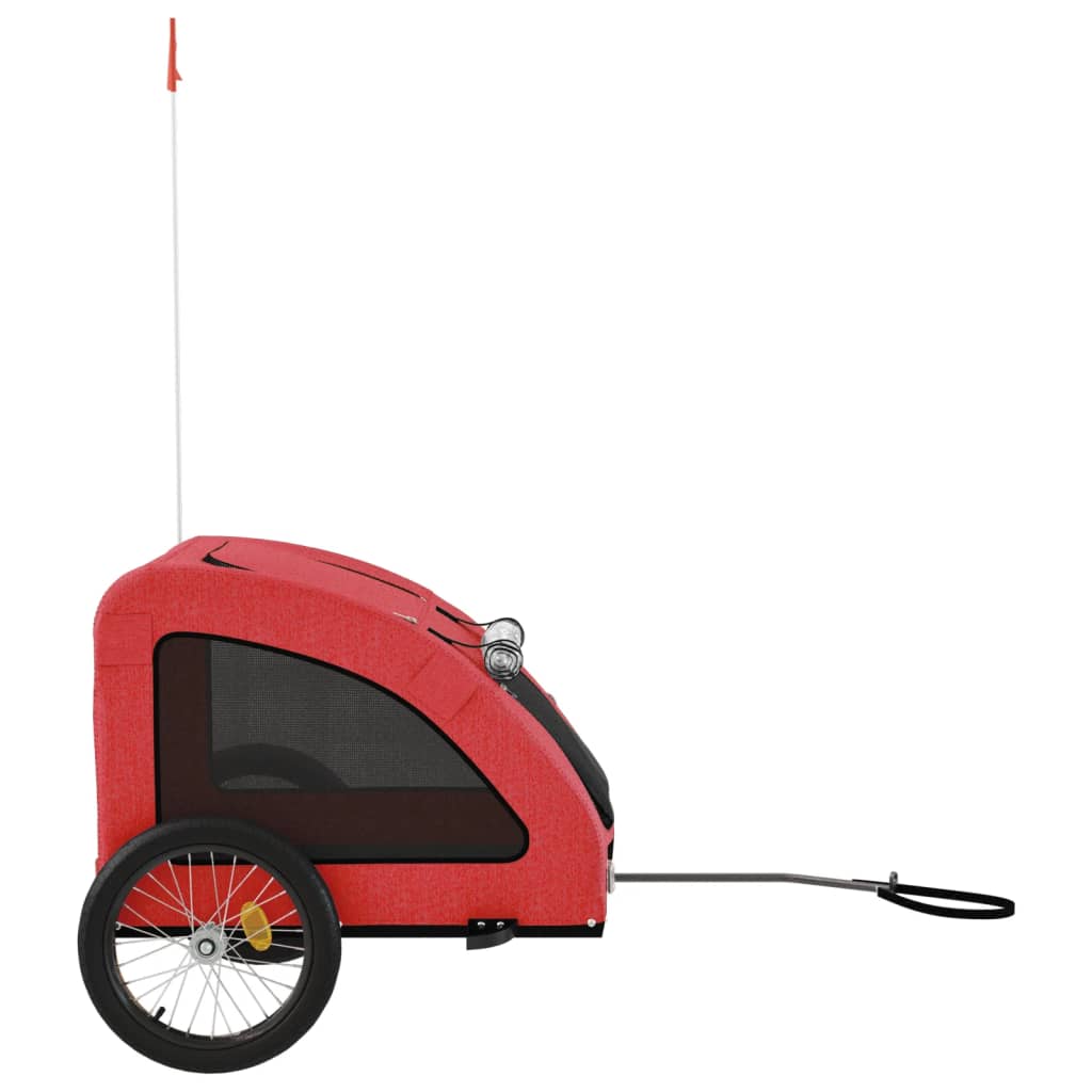Remorque de vélo pour animaux de compagnie rouge