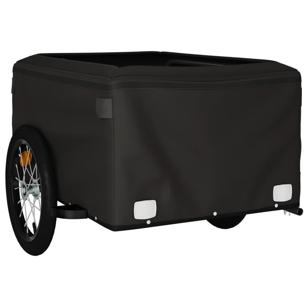 Remorque de vélo noir et rouge 45 kg fer