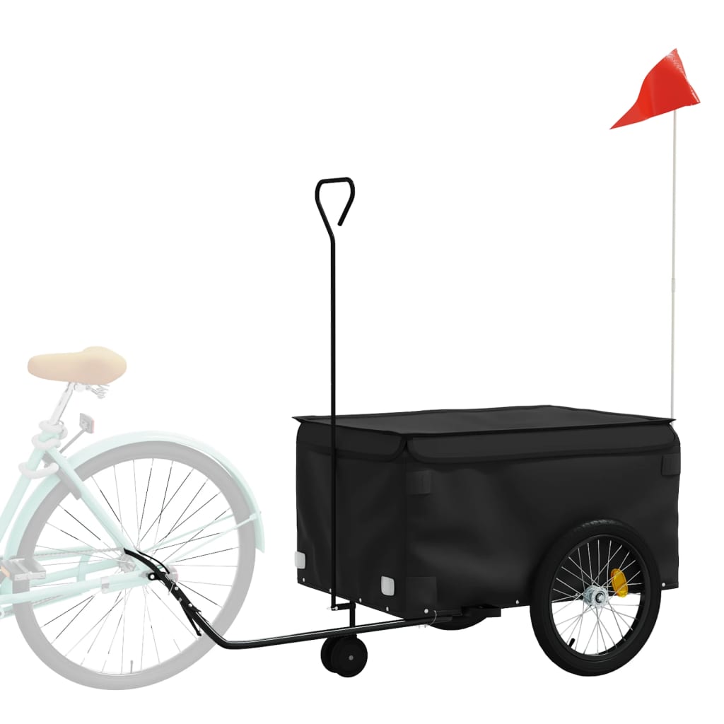 Remorque de vélo noir 45 kg fer