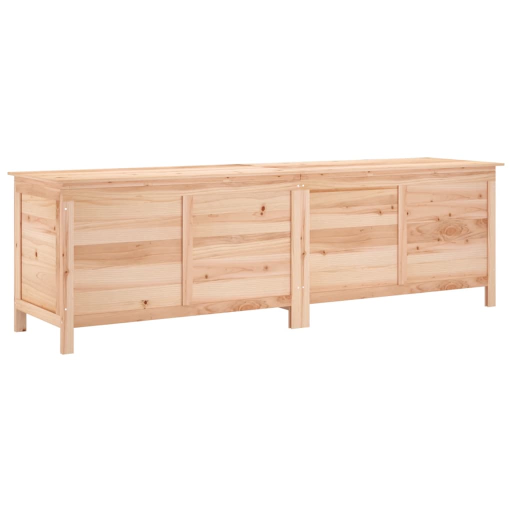 Boîte de rangement de jardin 198,5x50x56,5 cm bois massif sapin
