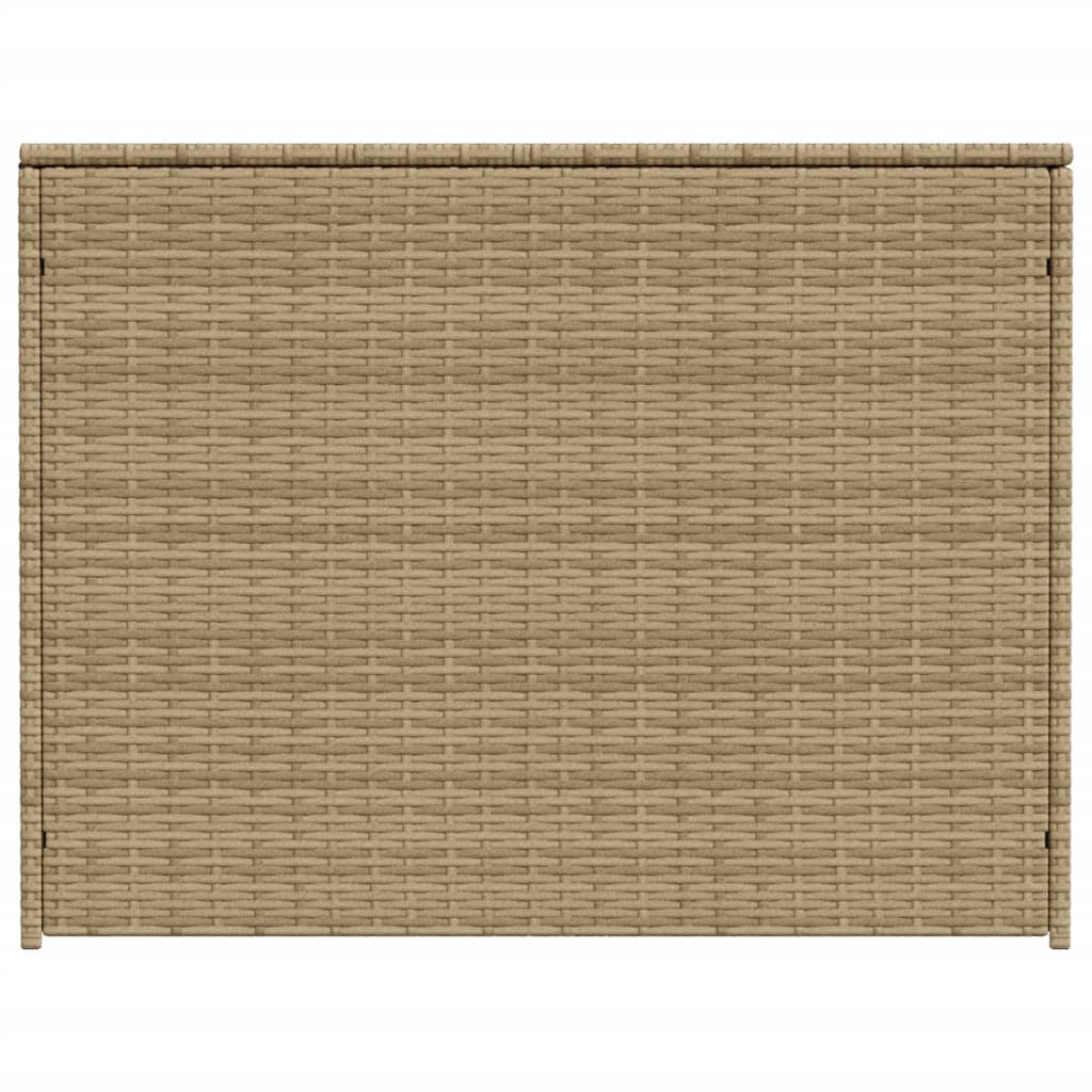 Boîte de rangement de jardin mélange beige 984L résine tressée