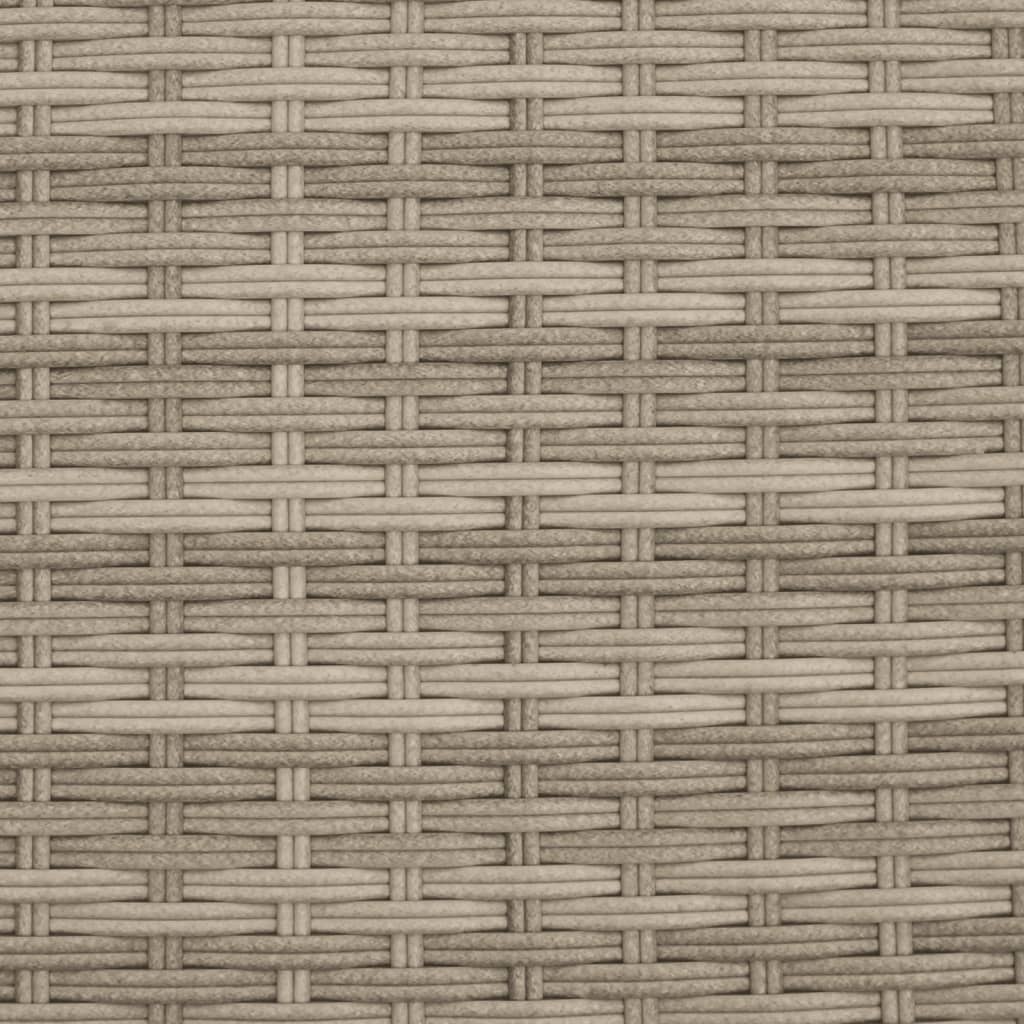 Chaise longue avec auvent et coussins gris clair résine tressée