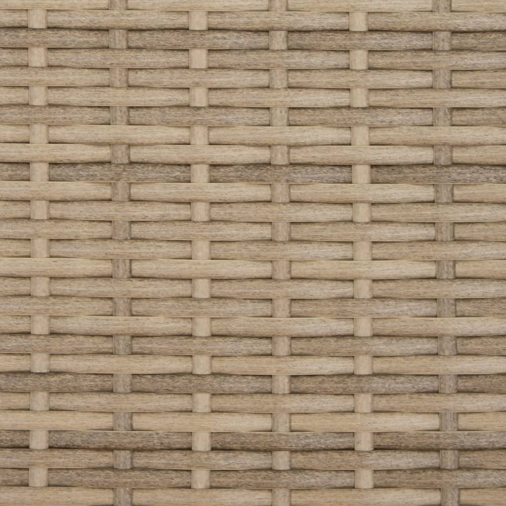 Chaise longue avec auvent et coussins beige résine tressée