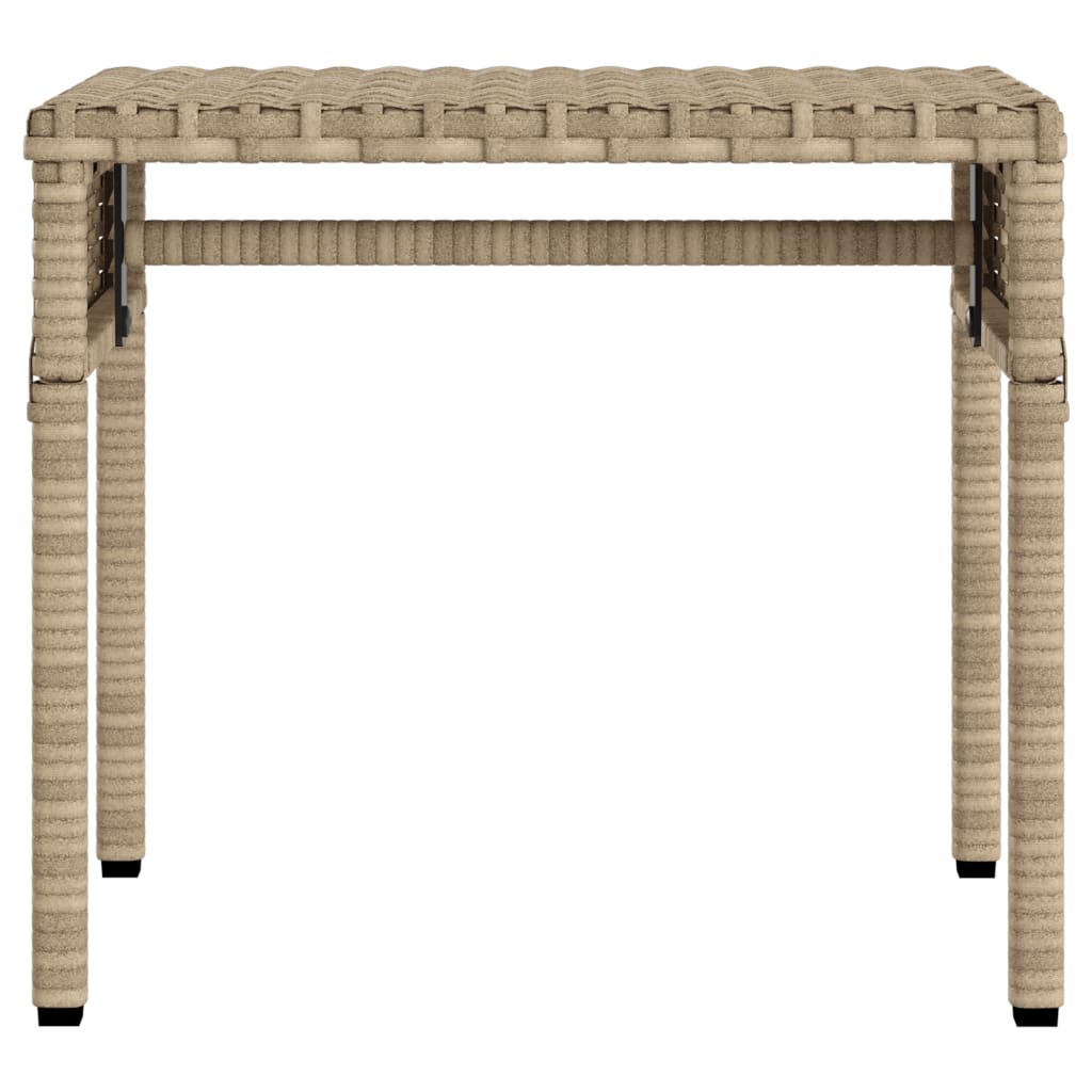 Chaise longue avec auvent et table beige résine tressée