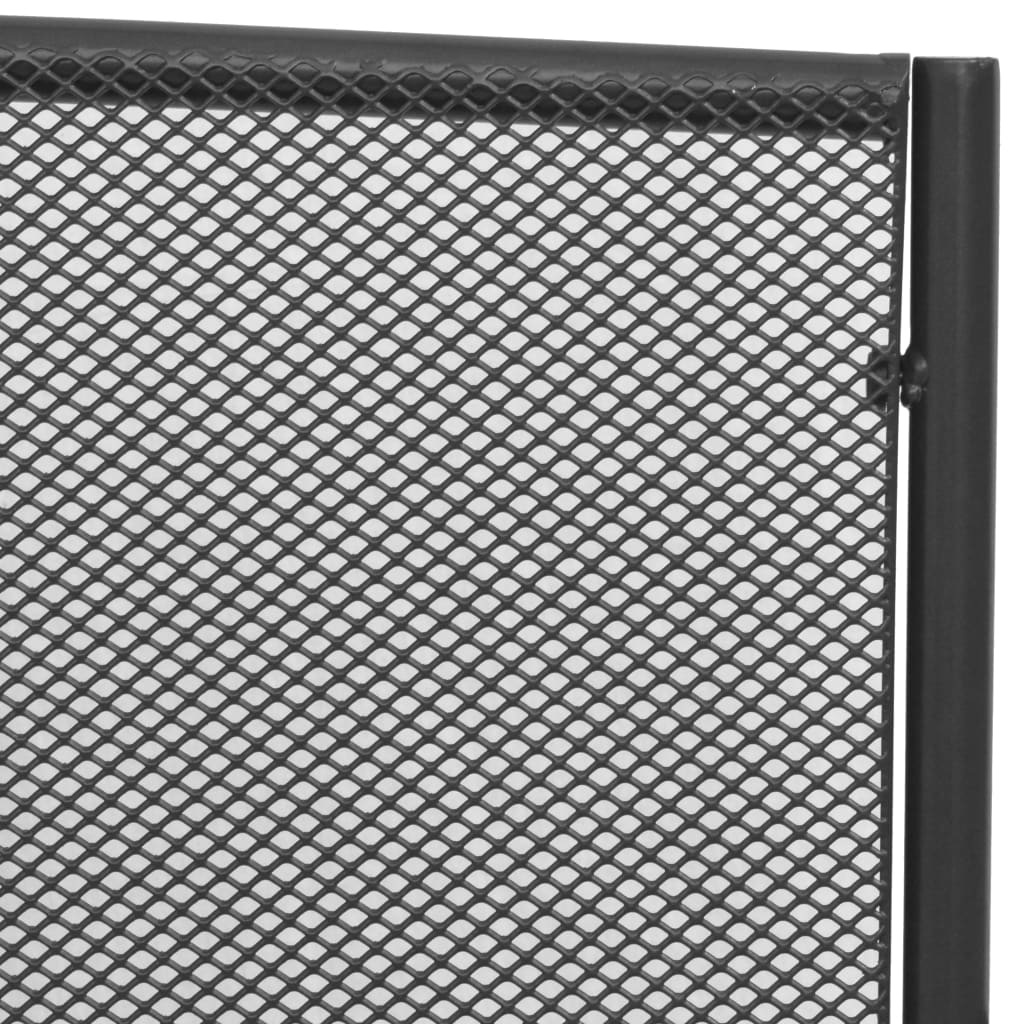 Banc de jardin 108 cm Acier et maille Anthracite