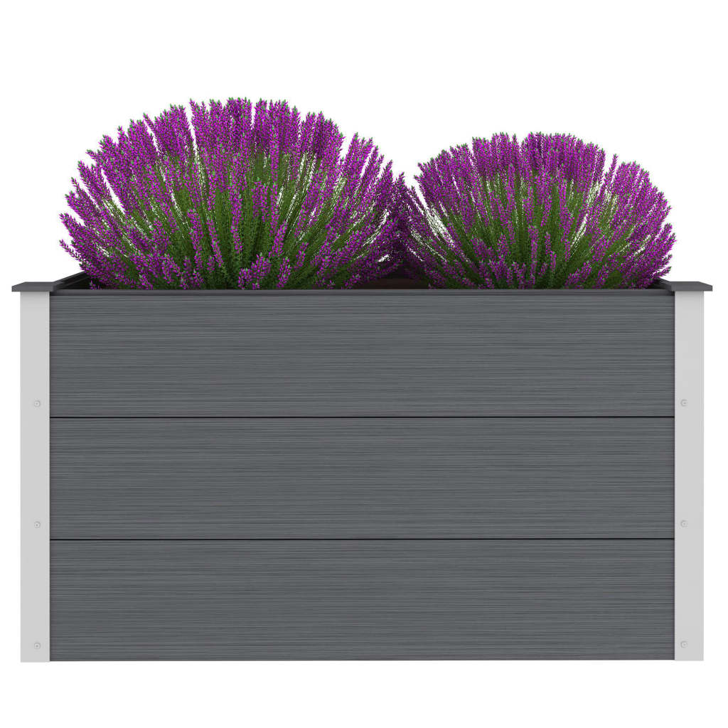 Lit surélevé de jardin WPC 100 x 50 x 54 cm Gris