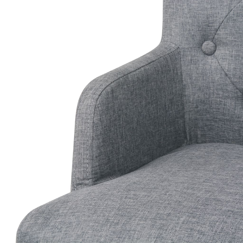 Tabourets de bar 2 pcs Gris clair Tissu