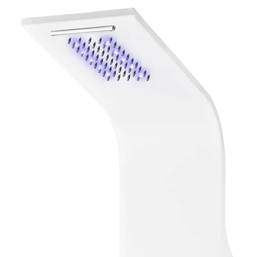 Panneau de douche Aluminium 20 x 44 x 130 cm Blanc