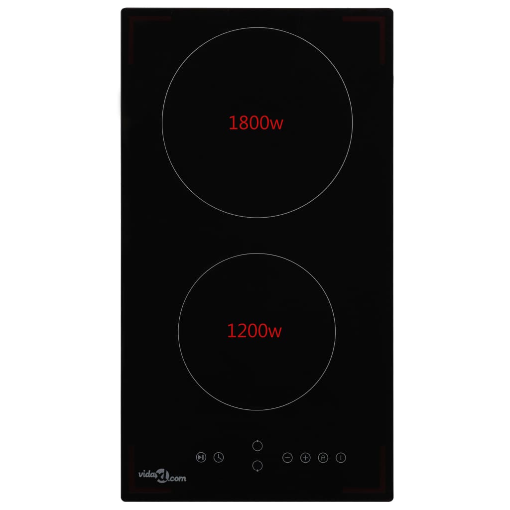 Plaque de cuisson Céramique 2 brûleurs Contrôle tactile 3000 W