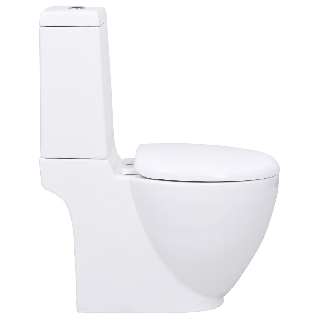 Toilette en céramique Écoulement d'eau à l'arrière Blanc